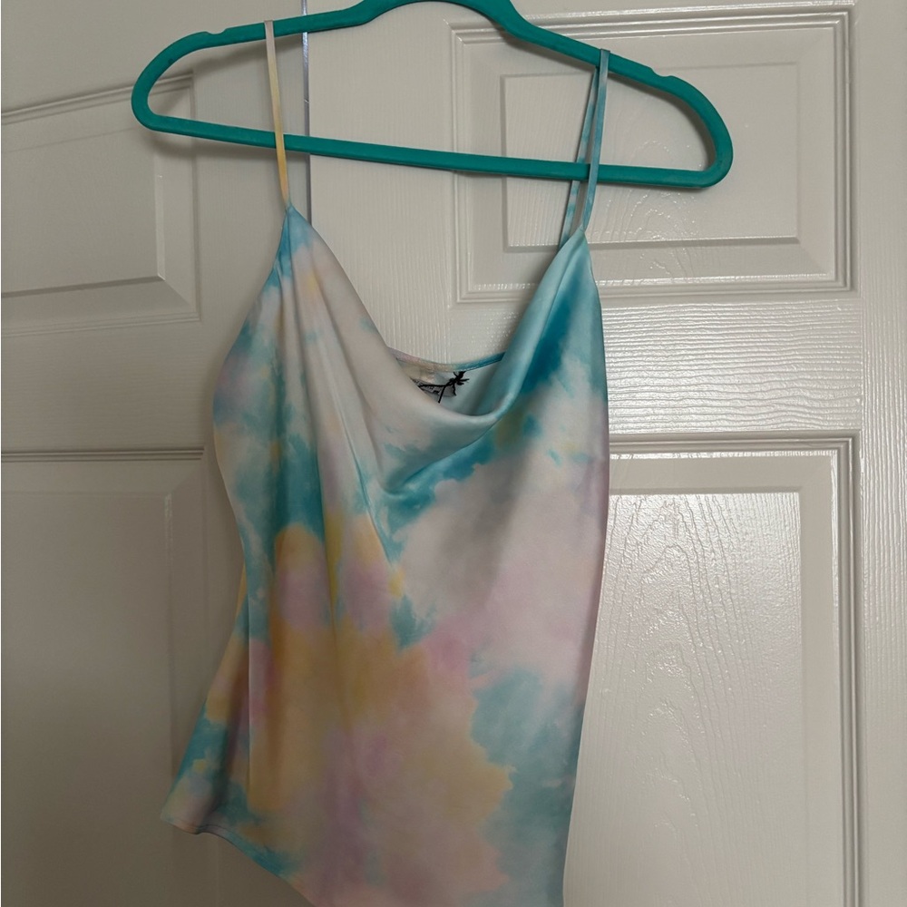 Zara Asymmetrical Blue and Orange Camisole
